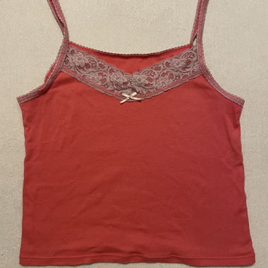 Light Red Lace Top