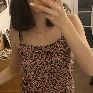 flowered short one-piece 