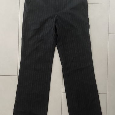 Black pinstripe pants