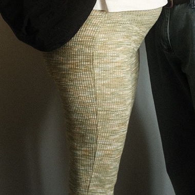 Pantaloni da Gravidanza in Tessuto a Gamba Svasata