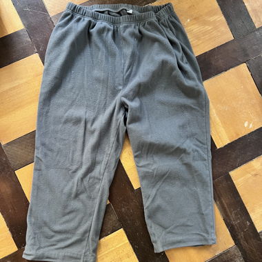 Grau melierte Fleece-Sweatpants