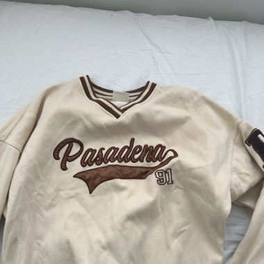 Pull&bear brown and cream sweatshirt 