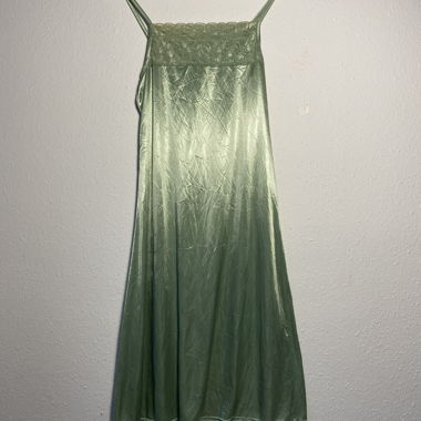 Vintage Trägerkleid / Slip Dress – Grün
