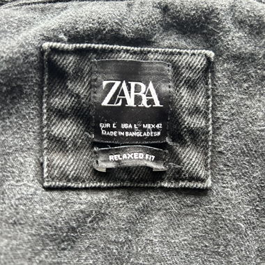 Chemise en jean ZARA noire