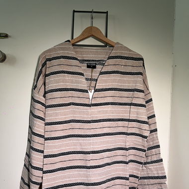 STREIFENHEMD BEIGE