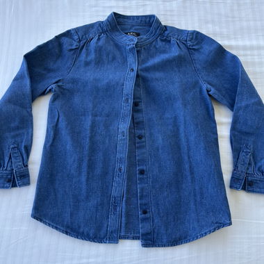 A.P.C. Blue-Denim-Button-Down