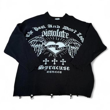 Black knit sweater from Japan