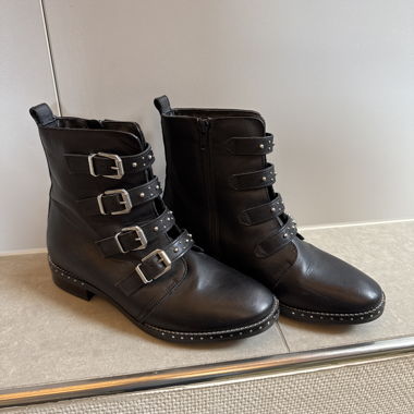 Black Biker Ankle Boots