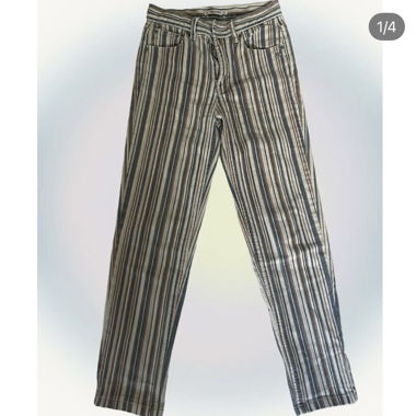 Pantalon momfit à rayures 