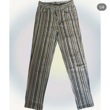 Pantaloni momfit a righe