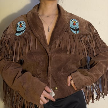Giacca cowboy in pelle