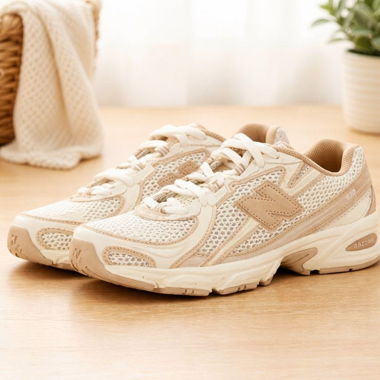 New Balance sneaker low-incnse. White beige