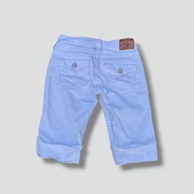True-Religion-Jeansshorts in Weiss