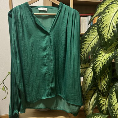 Mango-Bluse grün
