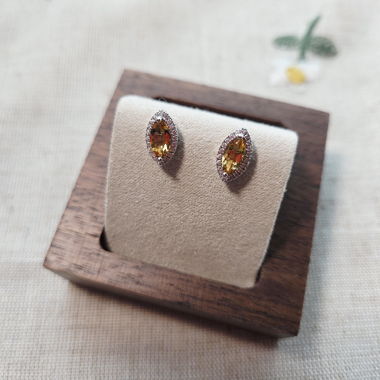 NEW - S925 Citrine Earrings