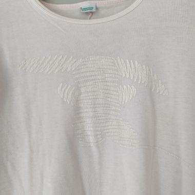 Camicia da notte rosa a maniche 3/4