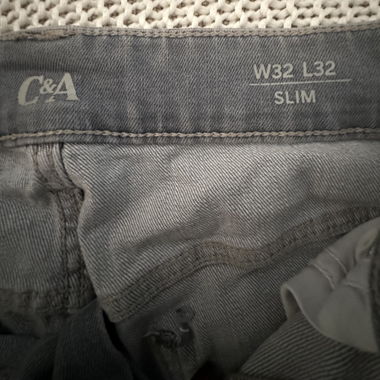 C&A grey slim jeans W32 L32