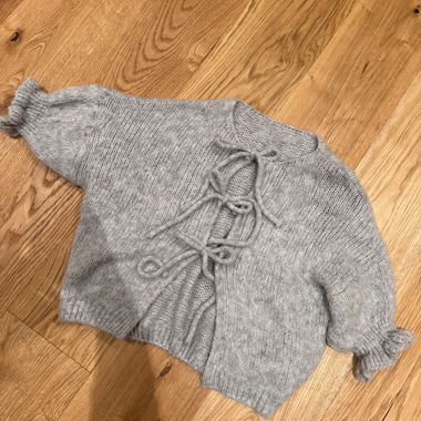 Grey knitted sweater
