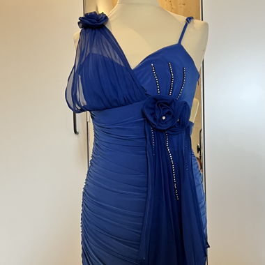 Abito da Sera Blu con Strass