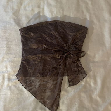 Fascia marrone in pizzo