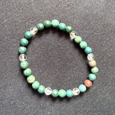 Bracciale di perle verdi