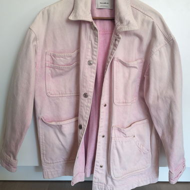 Hellrosa Jeansjacke, leicht