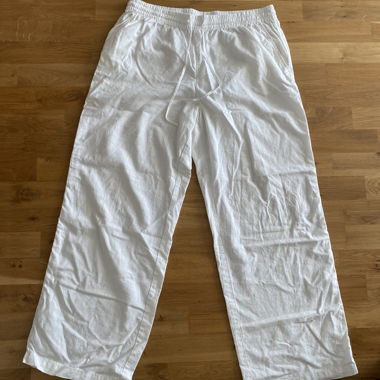 Pantalon en lin blanc