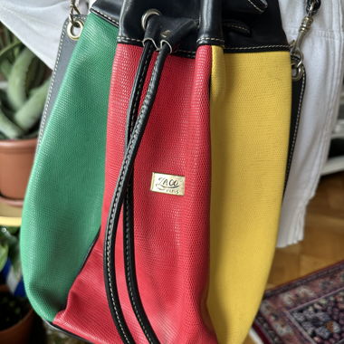 Dreifarbiger Zaco Beutel (Bucket Bag)