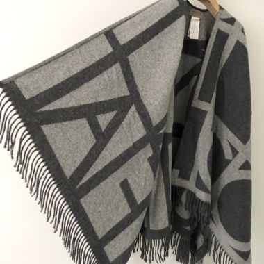 Poncho in lana Falconeri grigio