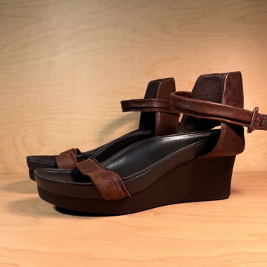 Sandali con tacco Camper marrone