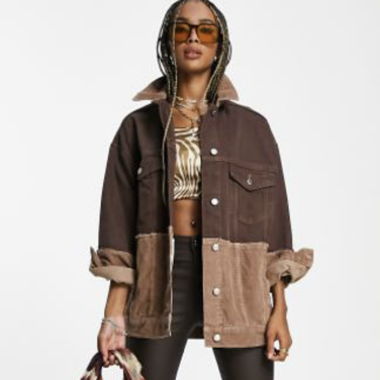 Two-tone denim jacket