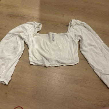 Blouse courte blanche Stradivarius