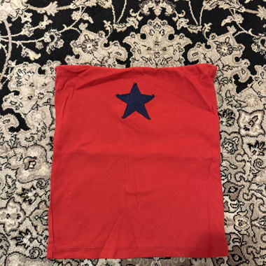 Top a fascia rosso senza spalline