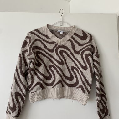 Pullover Bauchfrei Brau/Beige