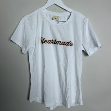 T-shirt bianca ricamata
