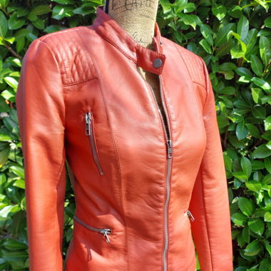 Kunstlederjacke Damen Gr. 34