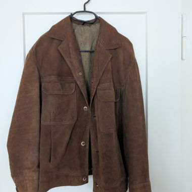 Giacca in camoscio marrone