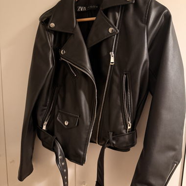 ZARA faux leather black, size S