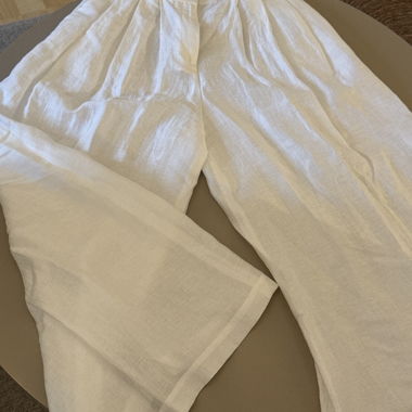 Pantalon en lin blanc