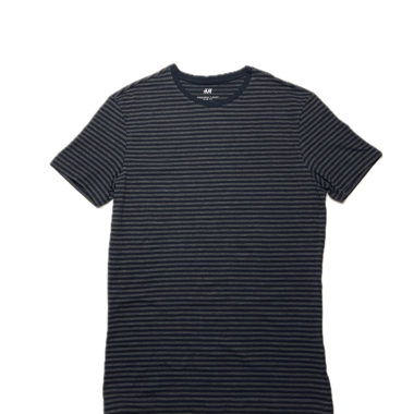 Striped H&M T-Shirt Black