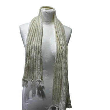 Cream knit scarf