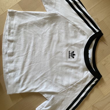 T-shirt Adidas blanc/noir