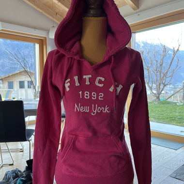 Fuchsia-rosa Hoodie Sweatshirt von Abercrombie & Fitch 