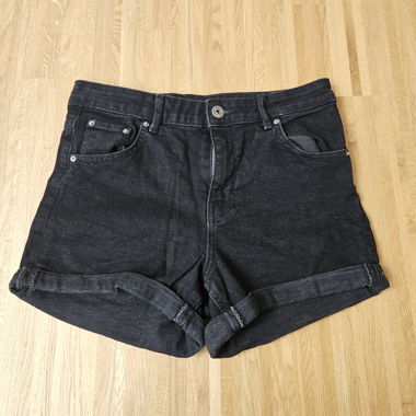 Black Denim Shorts