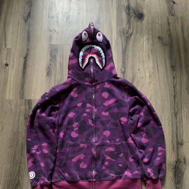 Bape shark zip hoodie