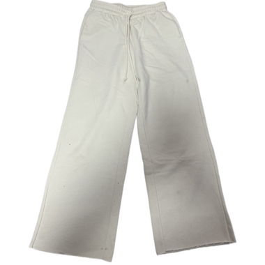 Wide White Joggers