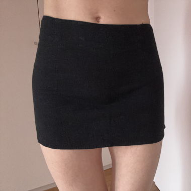 Black micro skirt