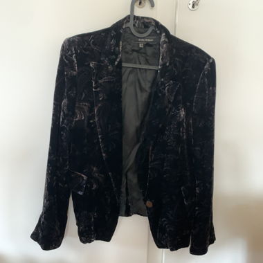 Velvet topcoat