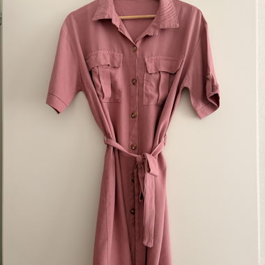 Abito camicia rosa