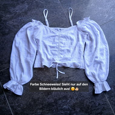 Blusa bianca crop boho